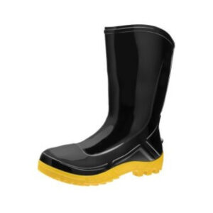 Bota de pvc cano medio 25cm preta